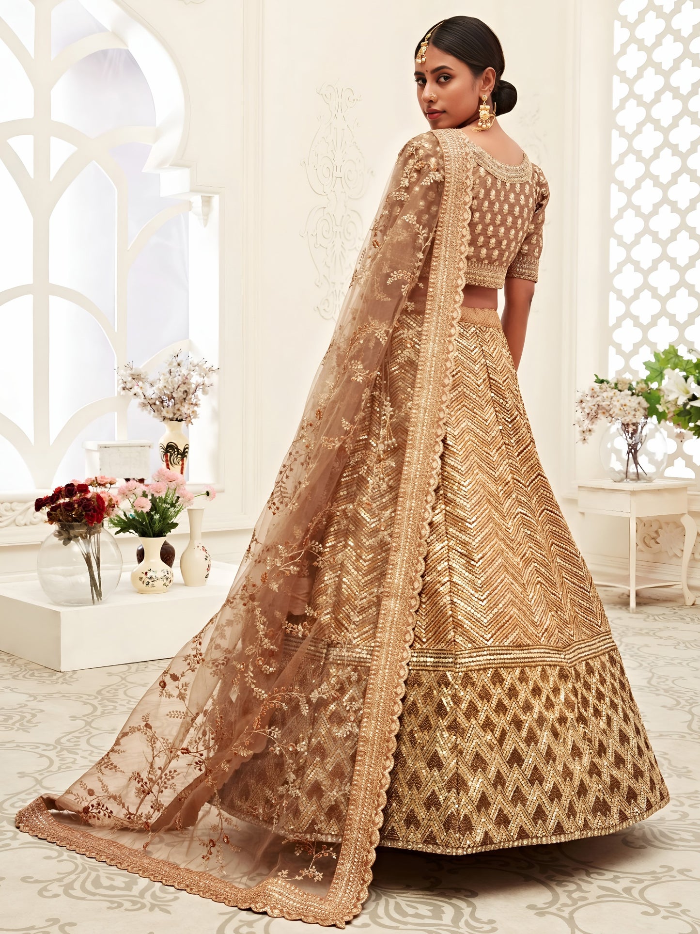 Antique Gold Premium Lehenga