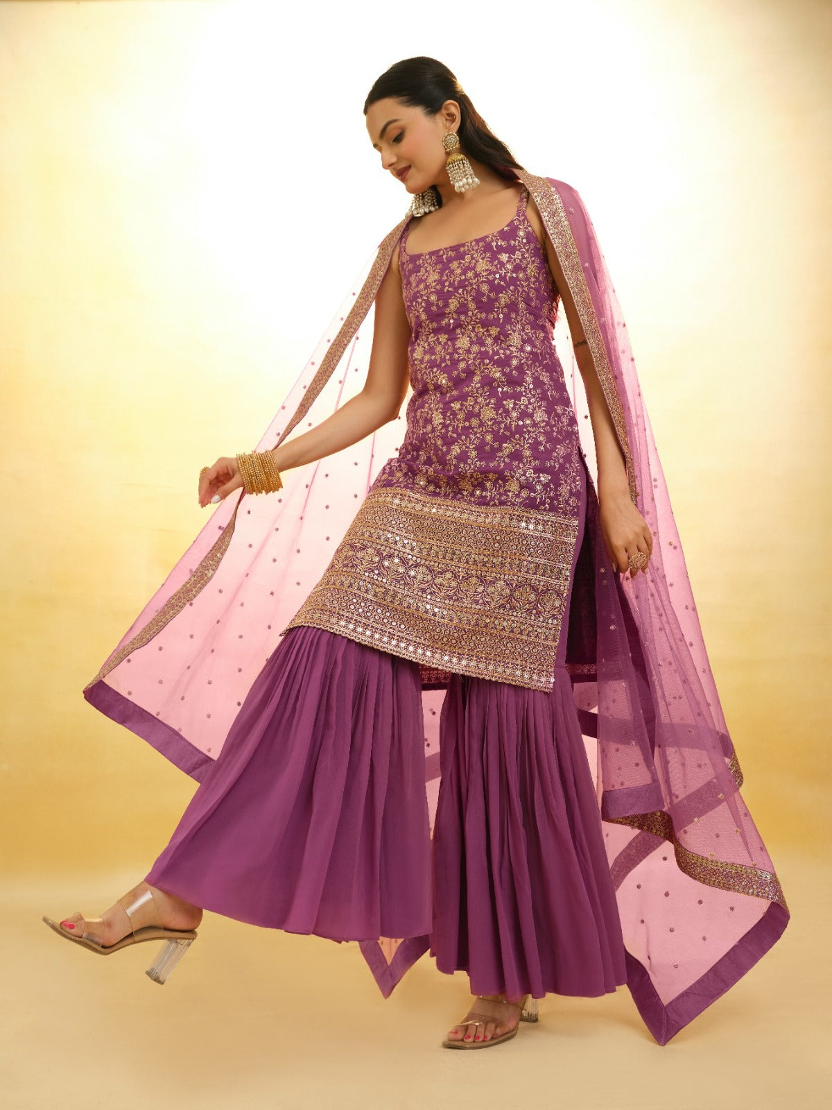 Ready To Wear Georgette Sharara Set