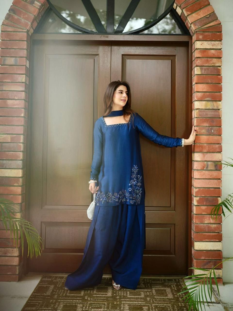 Blue Stylish Naturally Attractive Beautiful Outfit - Upto Plus Size