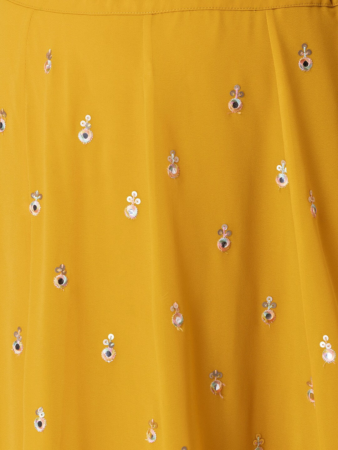 Golden Mustard Sequin Glow Lehenga