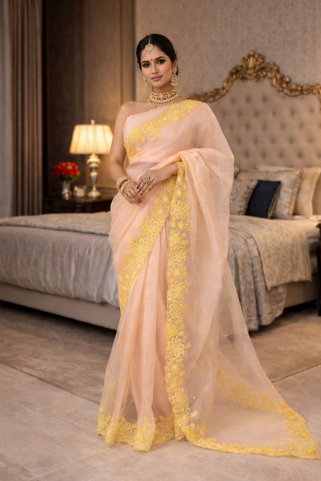 Pastal Summer Soft Lightweight Organza Premium Saree