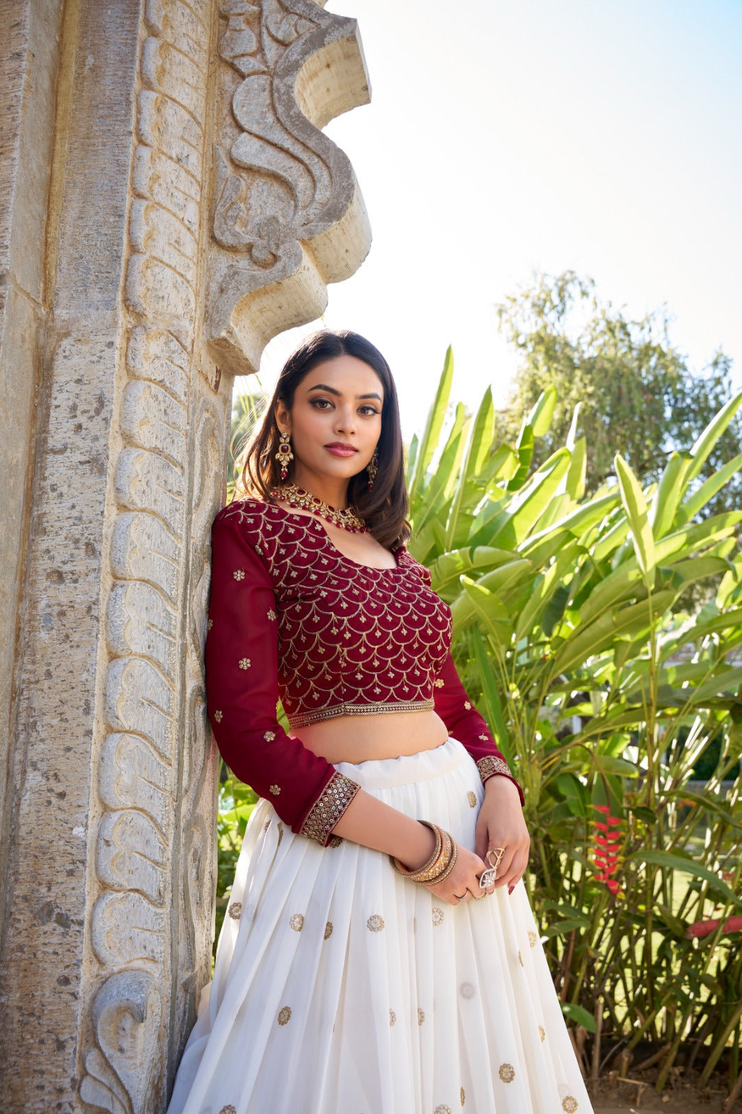 Whispering Charm Embroidered Lehenga