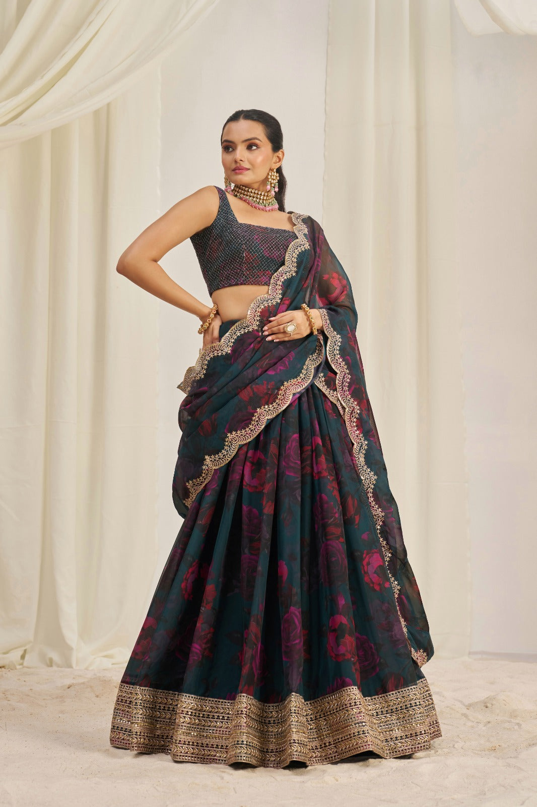 Luxury Feel Organza Lehanga