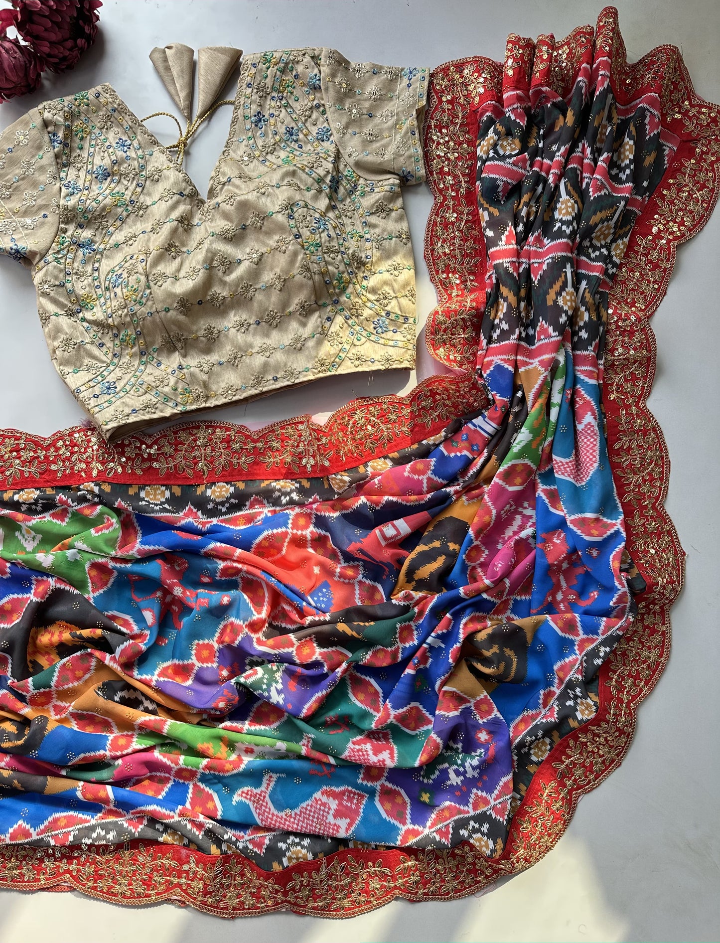 Bollywood Inspired BlockBuster Shilpa Shetty Style Mirror Work Saree