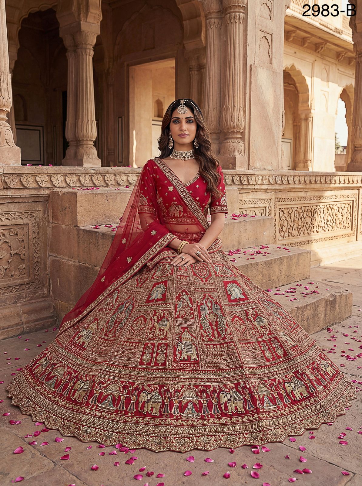Handcrafted Handworked Premium Bridal Lehenga