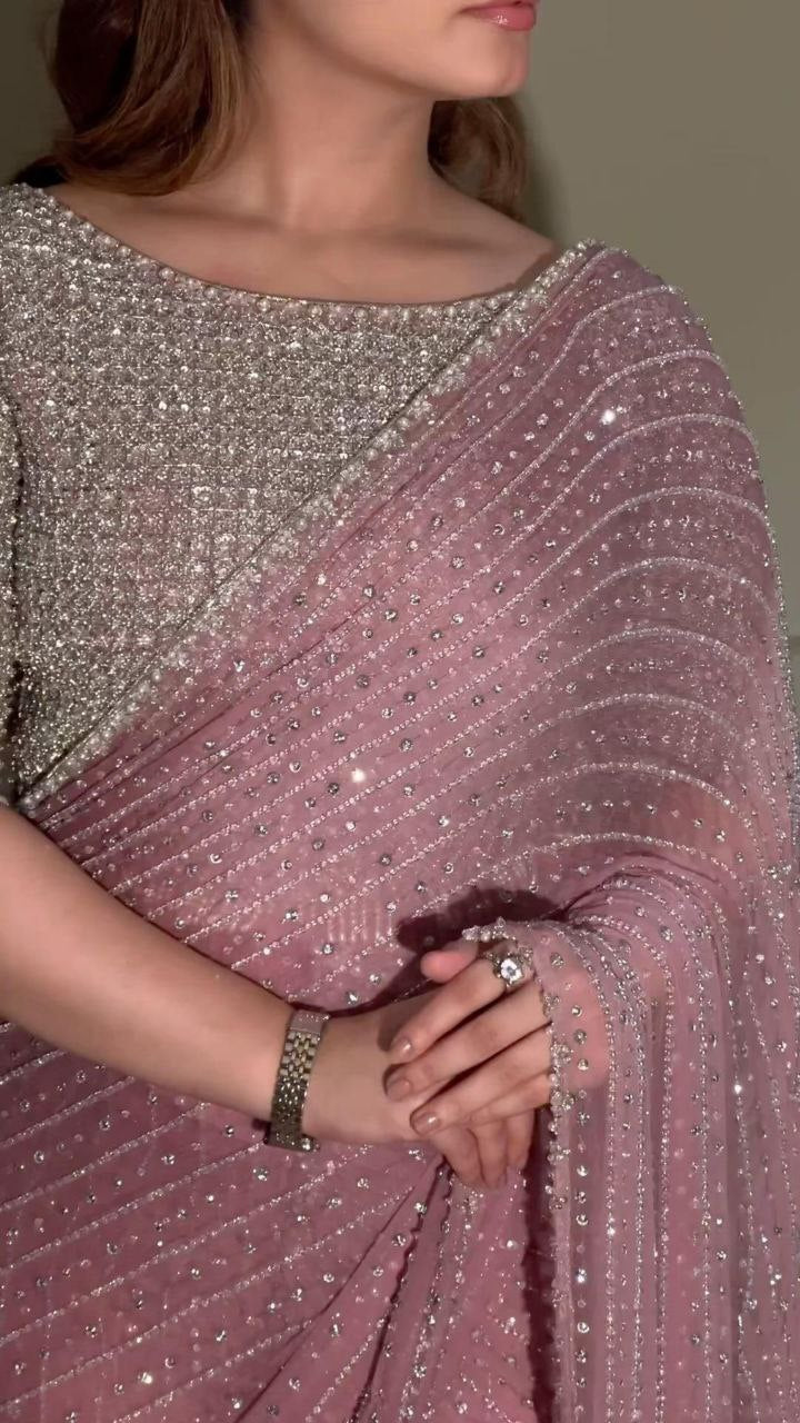 Bling Party Evenings Sequins Saree