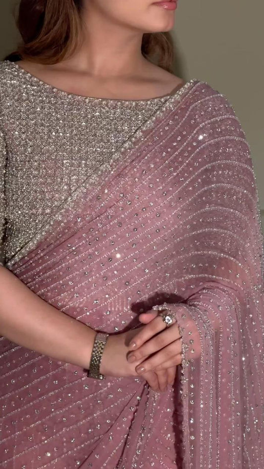 Bling Party Evenings Sequins Saree