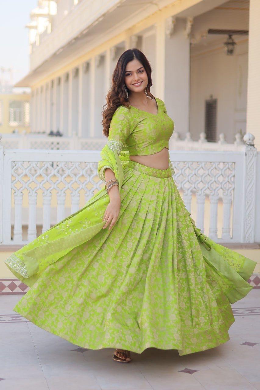 Attractive Green Celebrations Lehanga