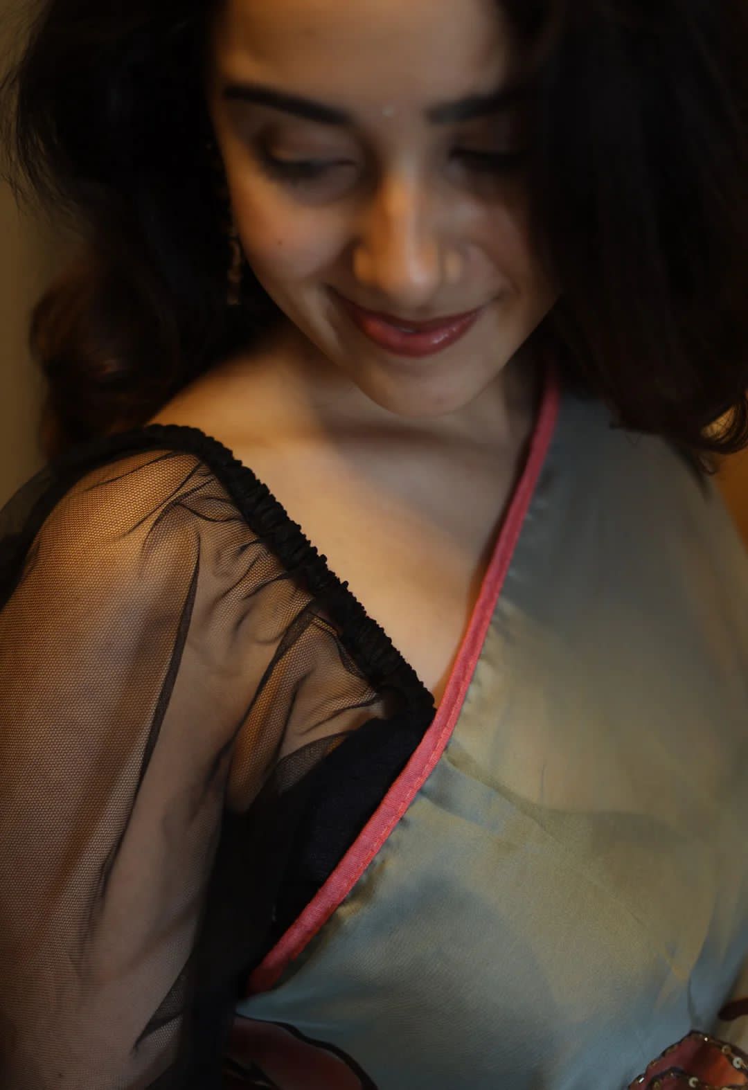 Kalamkari Premium Black HandWork Saree