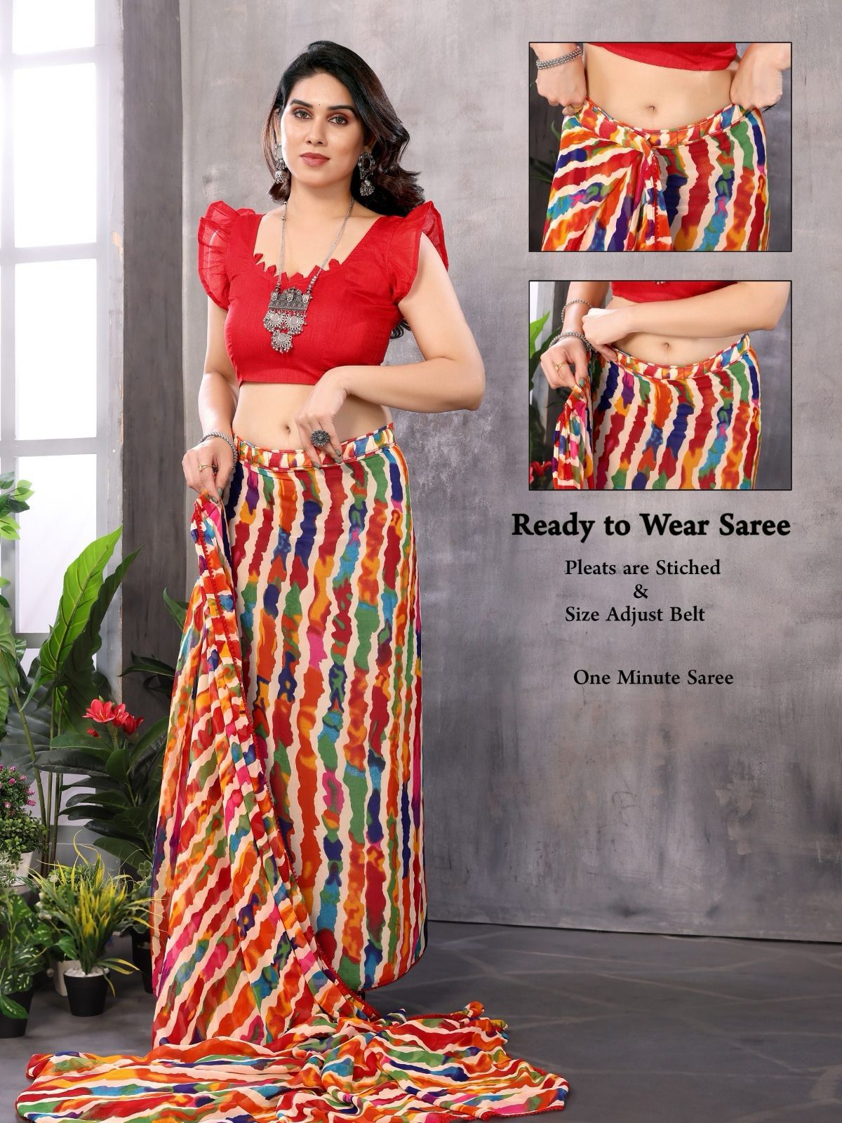 Summer Georgette Ready To Wear Sarees