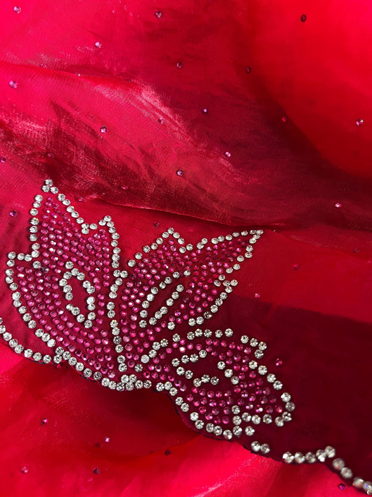 LOTUS SWAROVSKI DIAMOND WORK PREMIUM SAREE