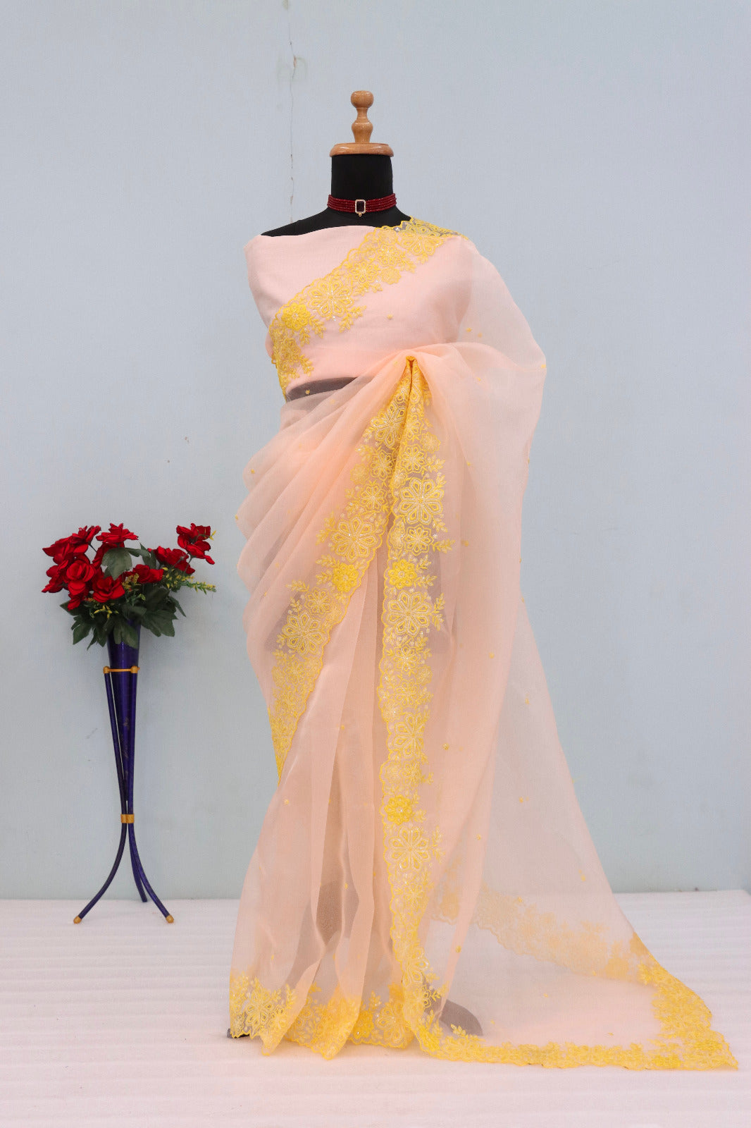 Pastal Summer Soft Lightweight Organza Premium Saree