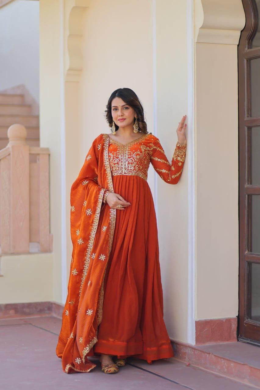 OCCASION EXCLUSIVE PREMIUM READYMADE GOWN-DUPATTA COLLECTION