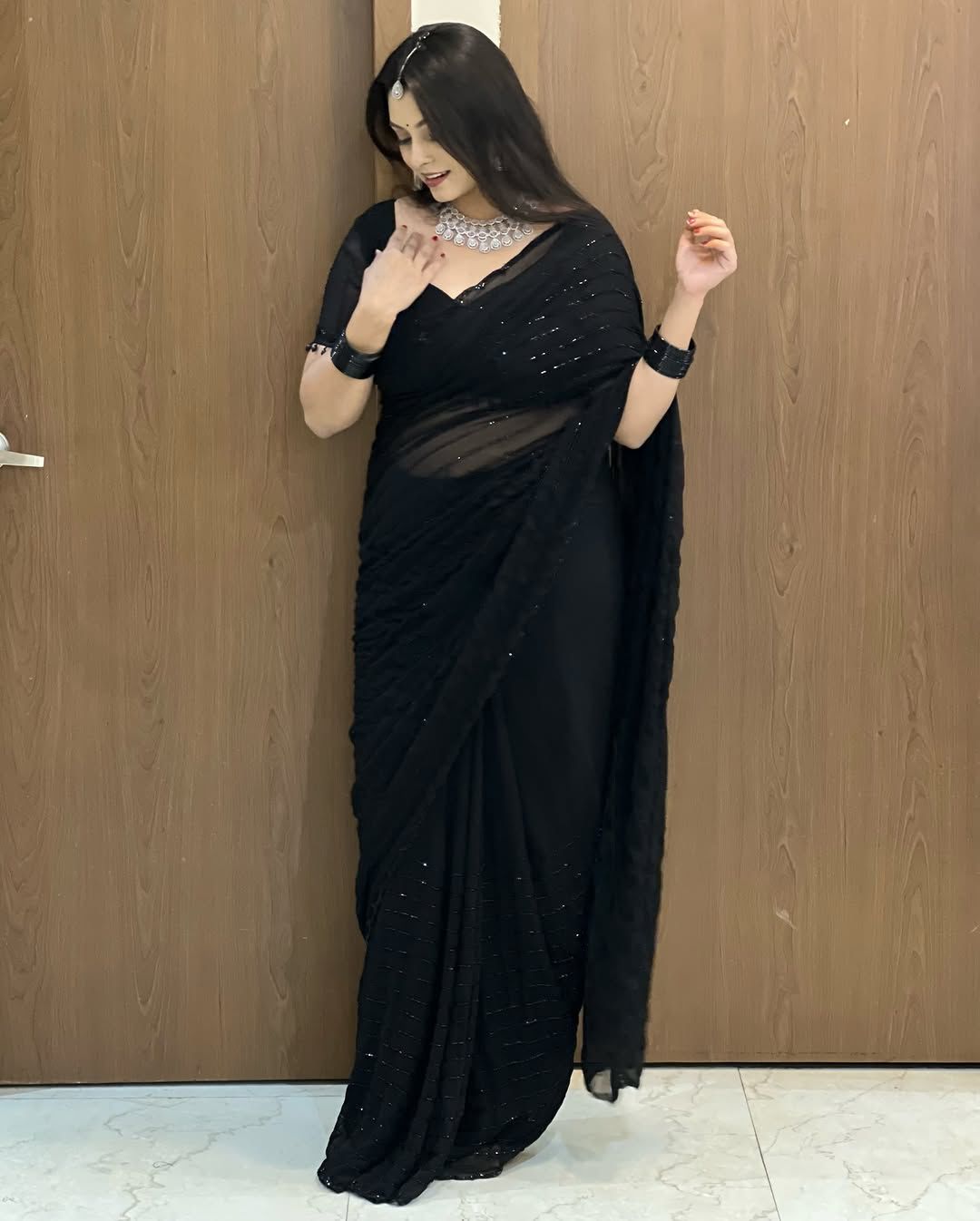 Bling Black Bold Beautiful Saree