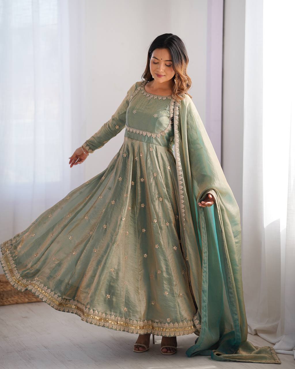 Superior Party Wear Stylish Gown - Ready To Wear