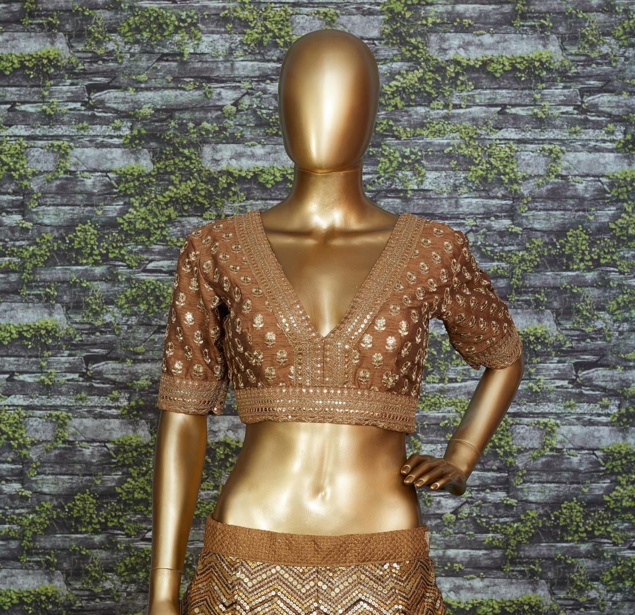 Antique Gold Premium Lehenga