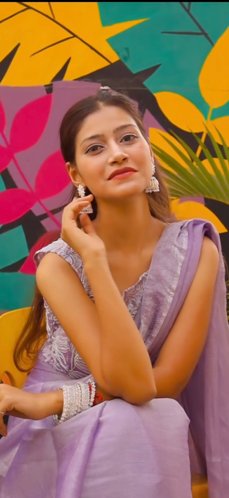 Pastal Premium Glitter Summer 2026 Crush Pattern Sarees