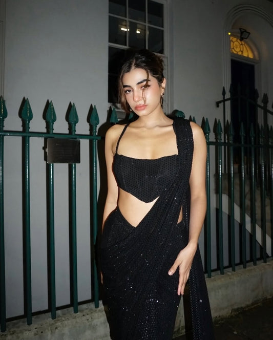 GLITTERING BLACK-BEAUTY PREMIUM SAREE