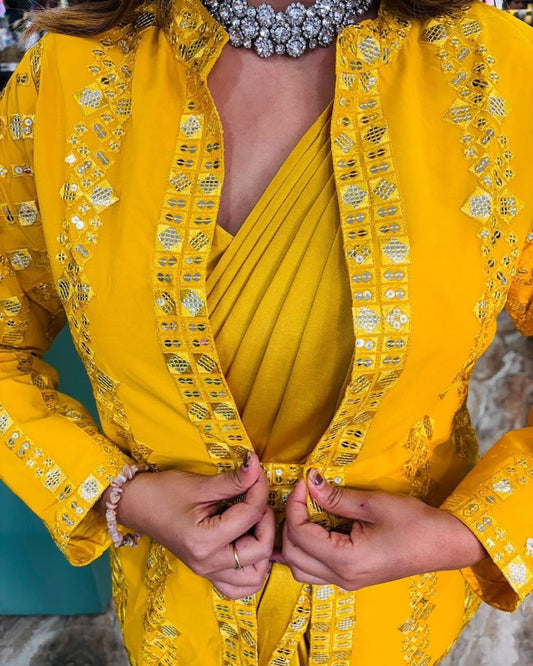 Ready To Wear Trending Coord Jacket Saree