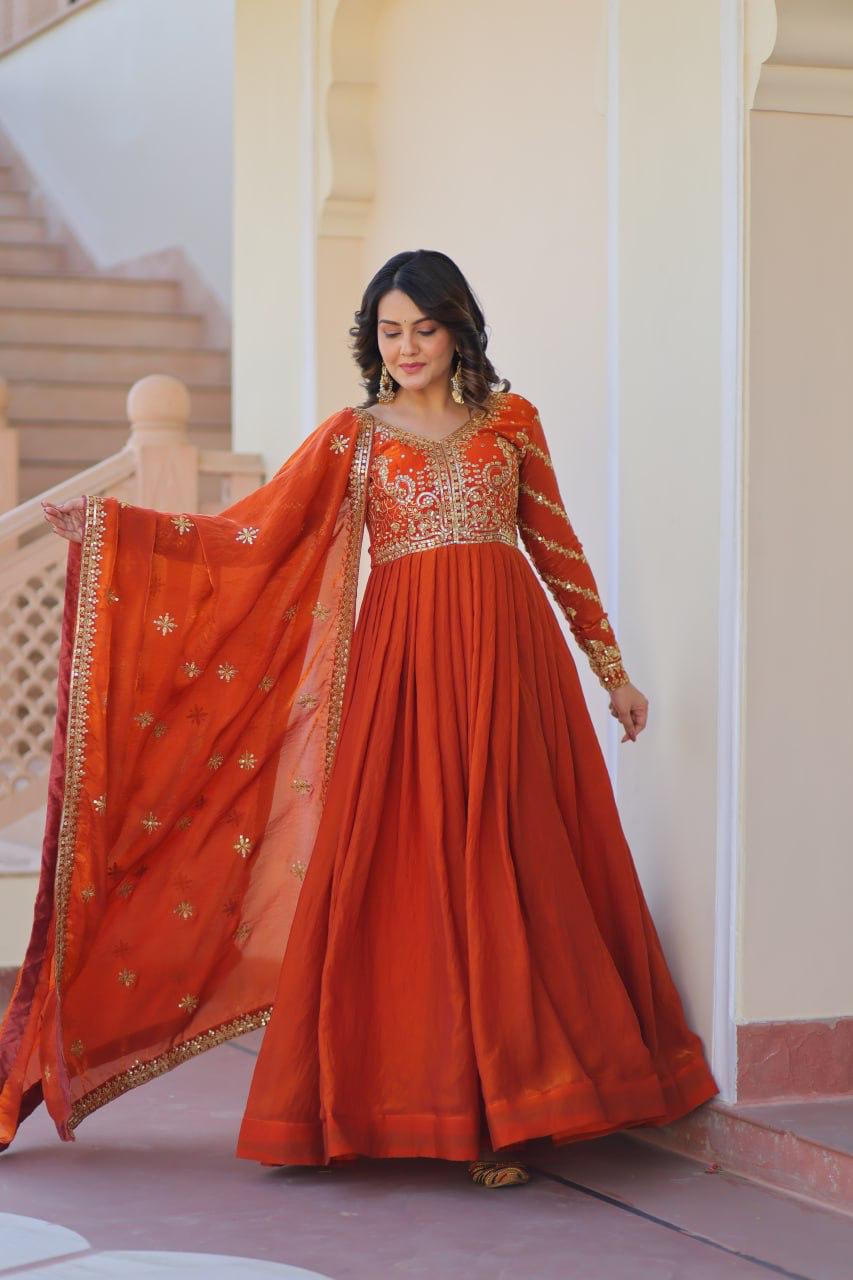 OCCASION EXCLUSIVE PREMIUM READYMADE GOWN-DUPATTA COLLECTION