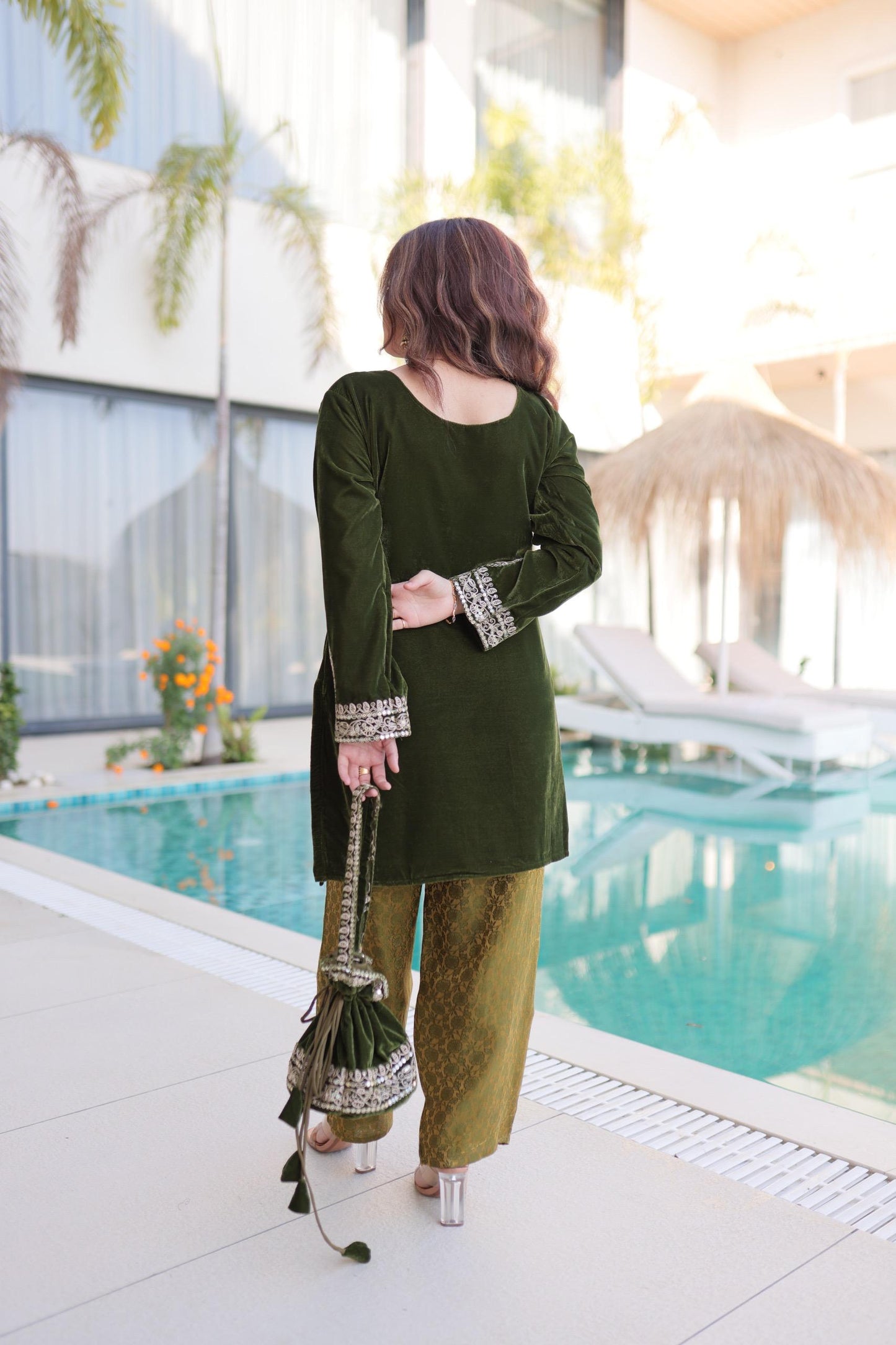 Shine Warm In Premium Velvet Outfit
