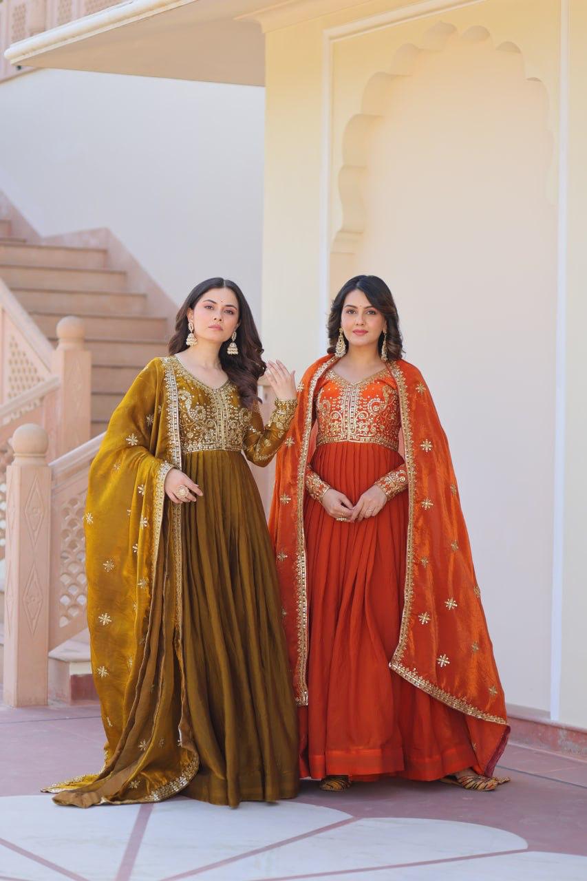 OCCASION EXCLUSIVE PREMIUM READYMADE GOWN-DUPATTA COLLECTION