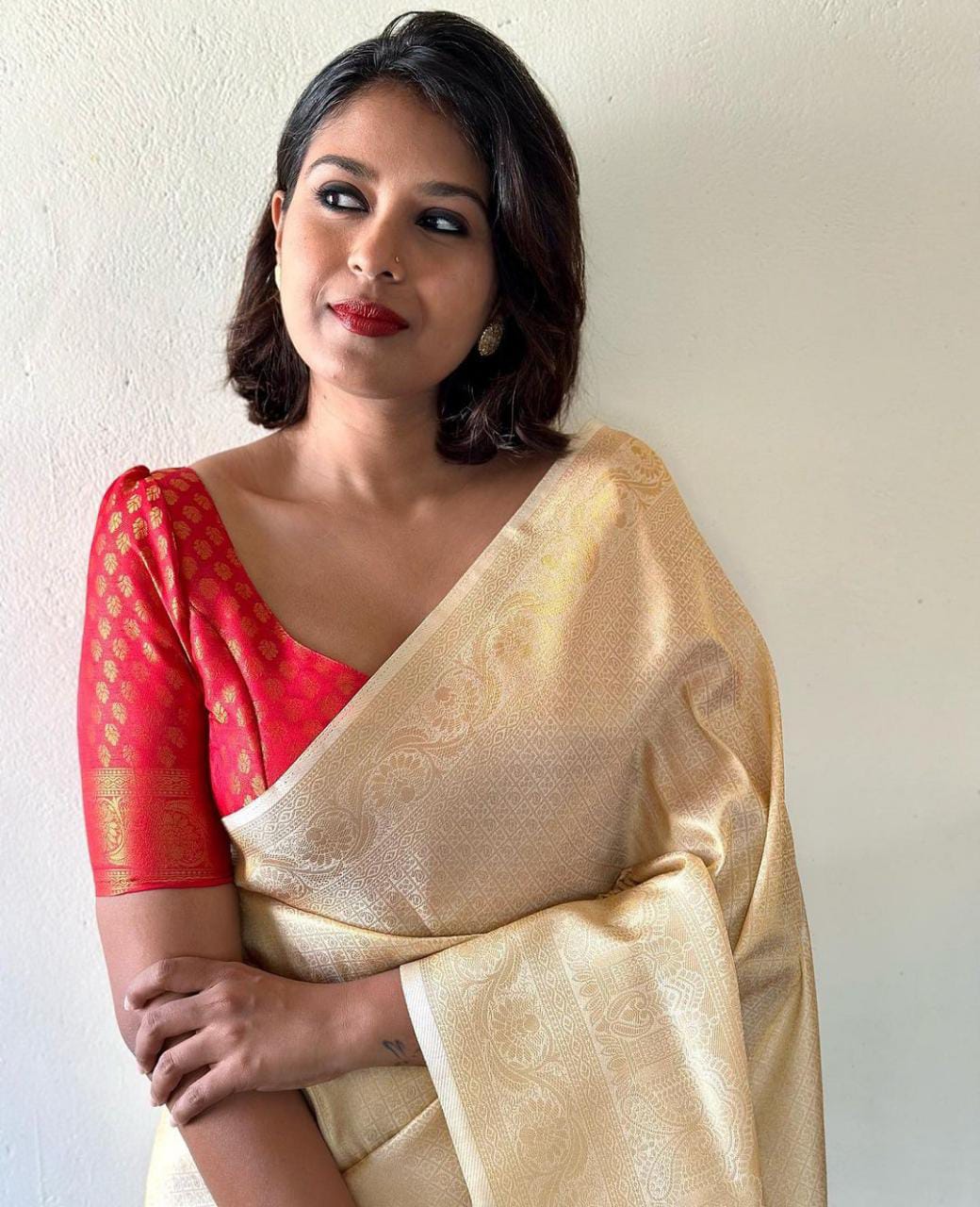 Traditionally Yours Soft Litchee Saree
