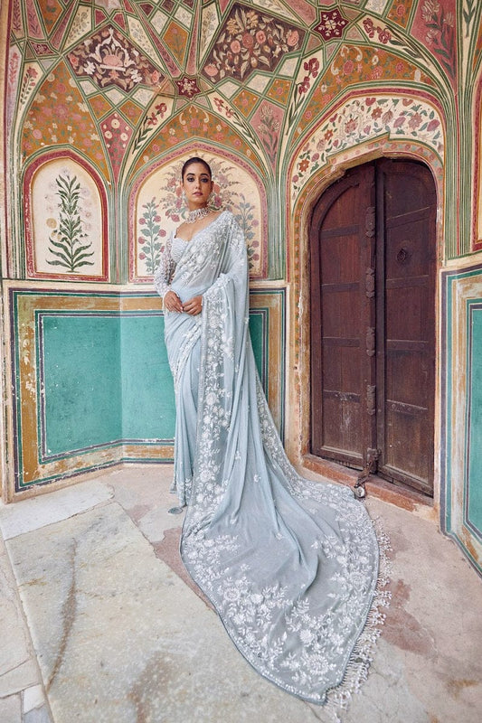 Sensual Bling Party Pastal Stylish Saree