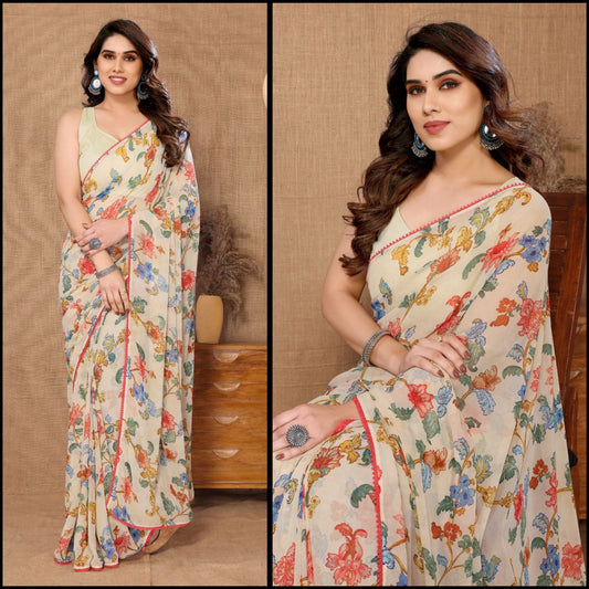 Summer Georgette Ready To Wear Sarees