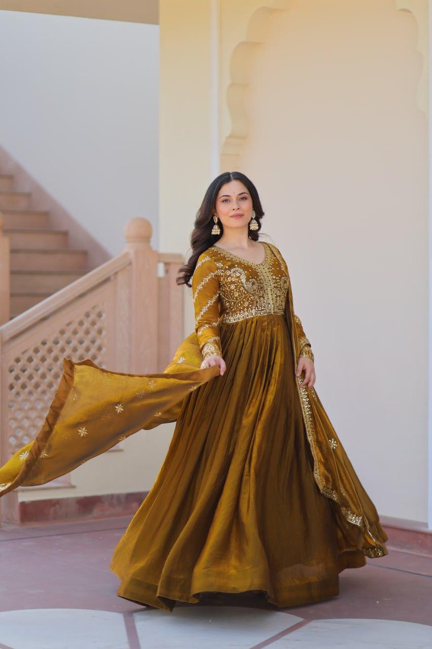 OCCASION EXCLUSIVE PREMIUM READYMADE GOWN-DUPATTA COLLECTION
