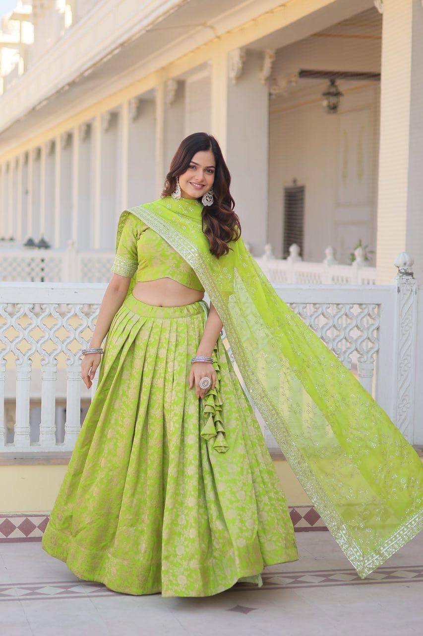 Attractive Green Celebrations Lehanga