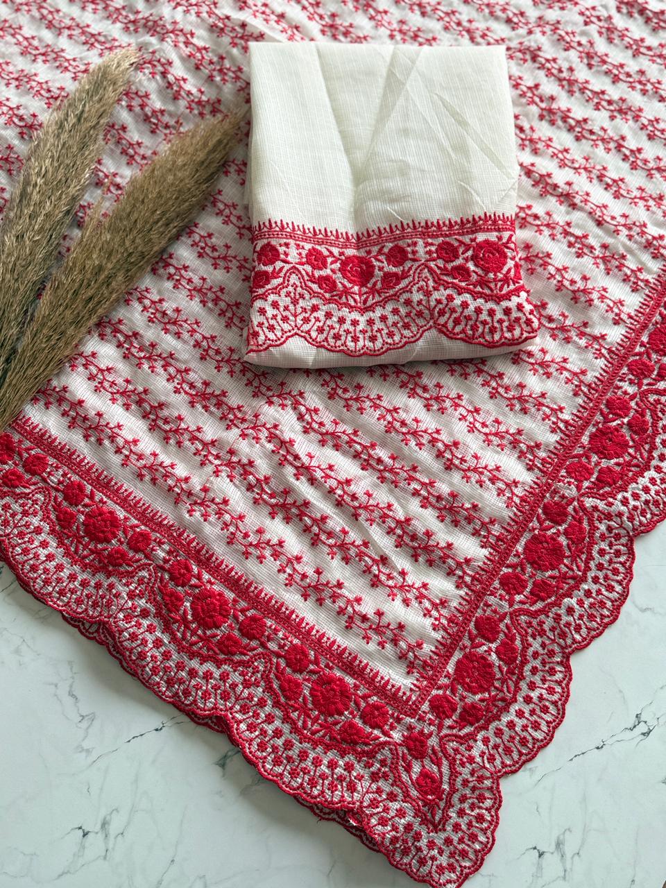 Christmas Colors In Kota Doriya Silk Sarees