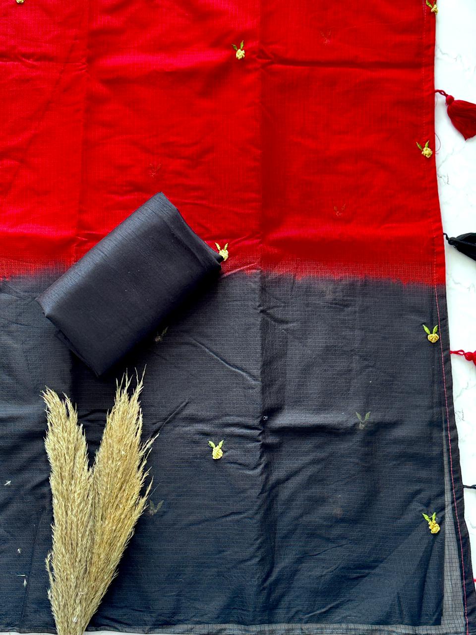 Fluidic Double Color Premium Saree