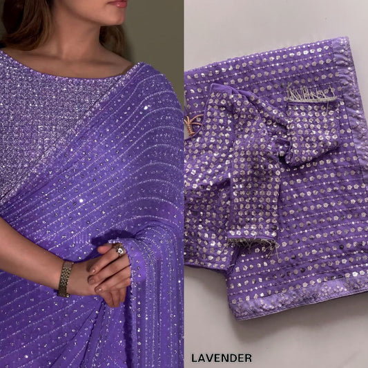 Bling Party Evenings Sequins Saree