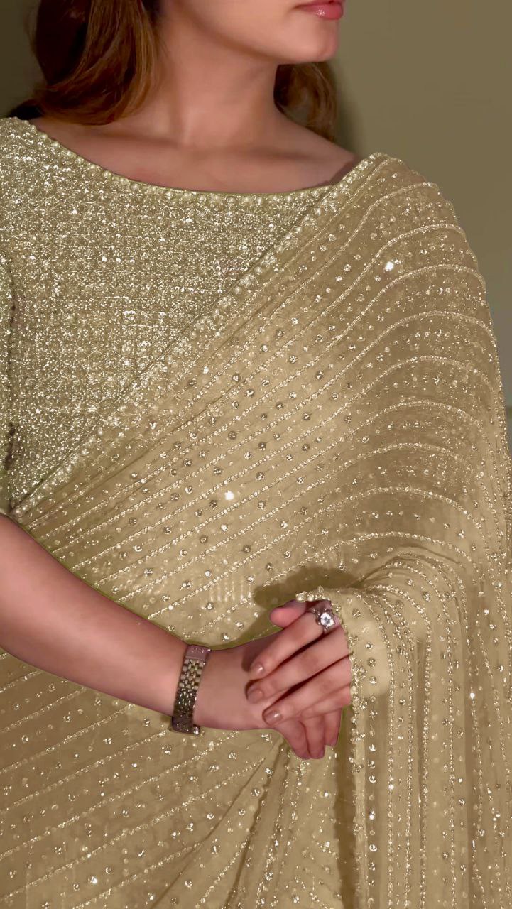 Bling Party Evenings Sequins Saree