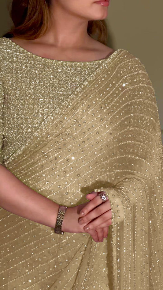 Bling Party Evenings Sequins Saree