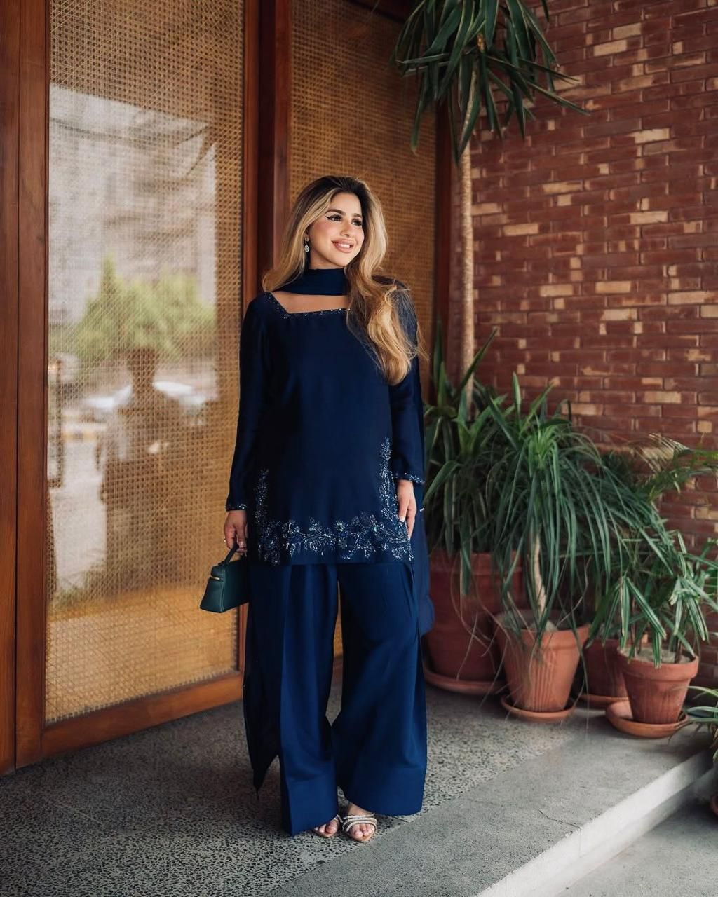 Blue Stylish Naturally Attractive Beautiful Outfit - Upto Plus Size
