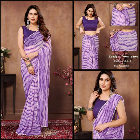 Summer Georgette Ready To Wear Sarees