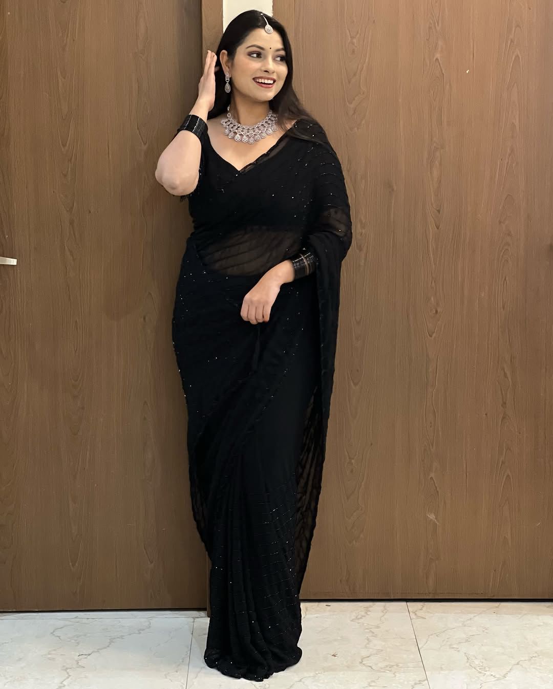 Bling Black Bold Beautiful Saree