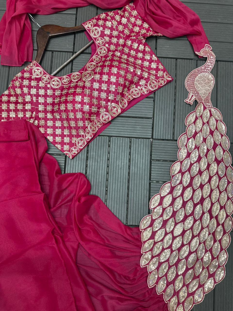 Stars & Bling Sequence work ready to wear saree