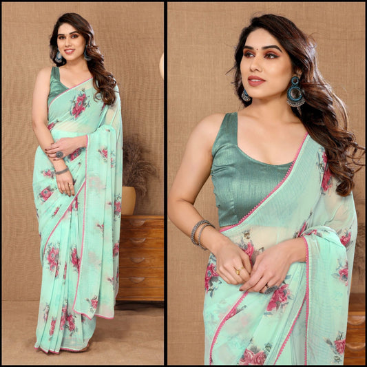 Summer Georgette Ready To Wear Sarees