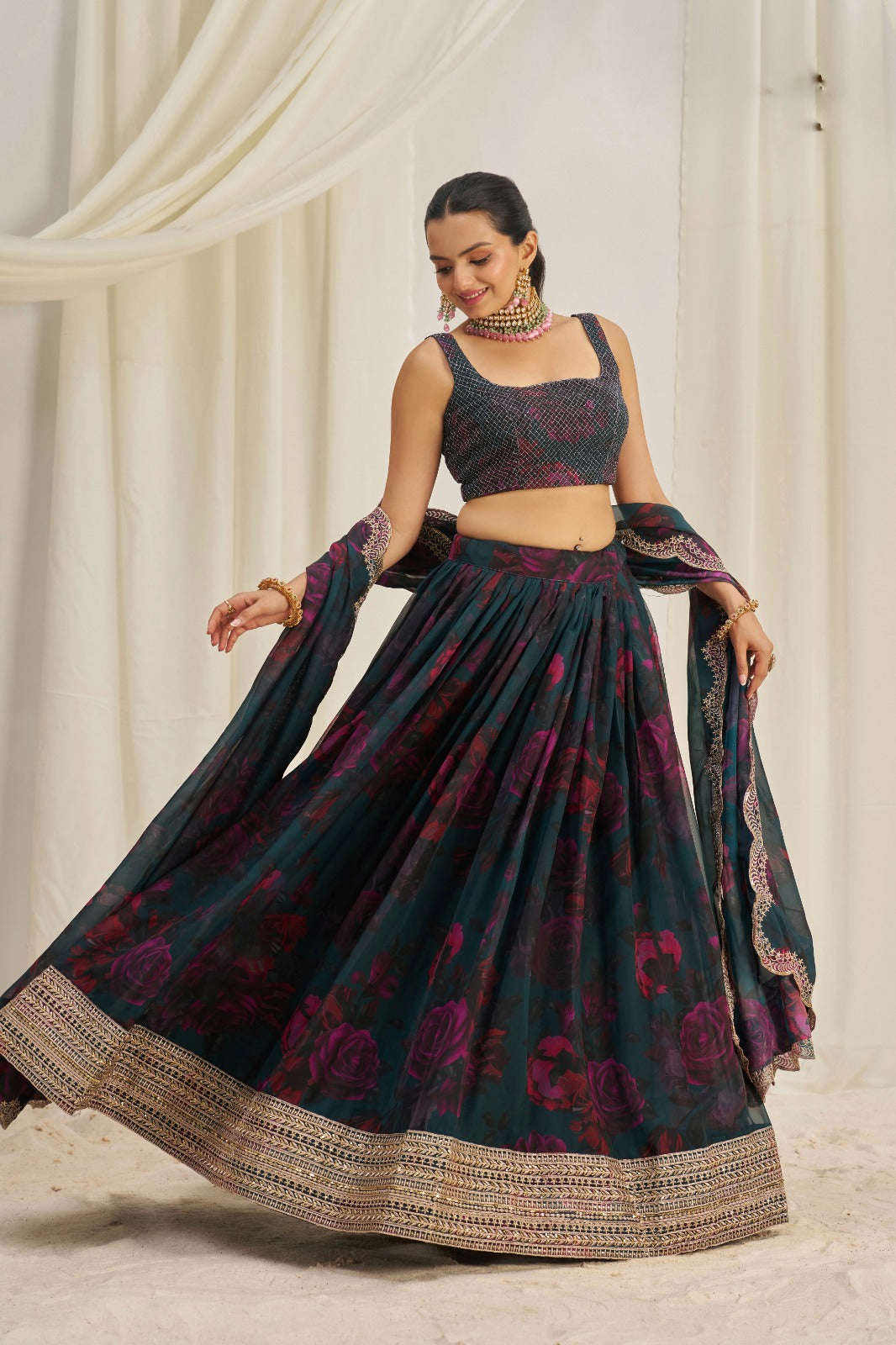 Luxury Feel Organza Lehanga