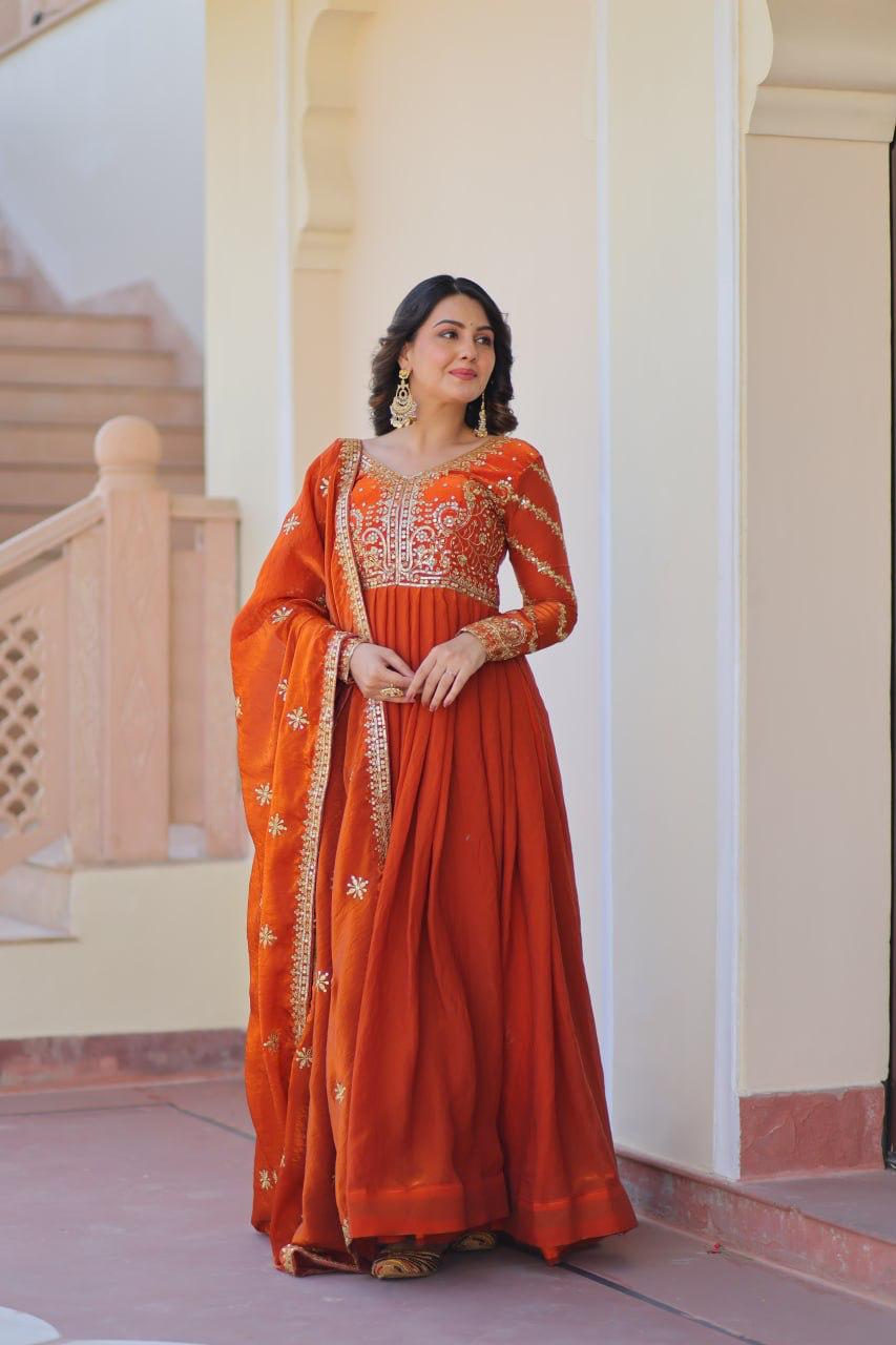 OCCASION EXCLUSIVE PREMIUM READYMADE GOWN-DUPATTA COLLECTION