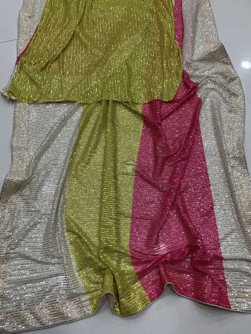 BLING GLITTERING ULTRA PREMIUM SEQUINS WORK SAREE