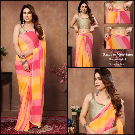 Summer Georgette Ready To Wear Sarees