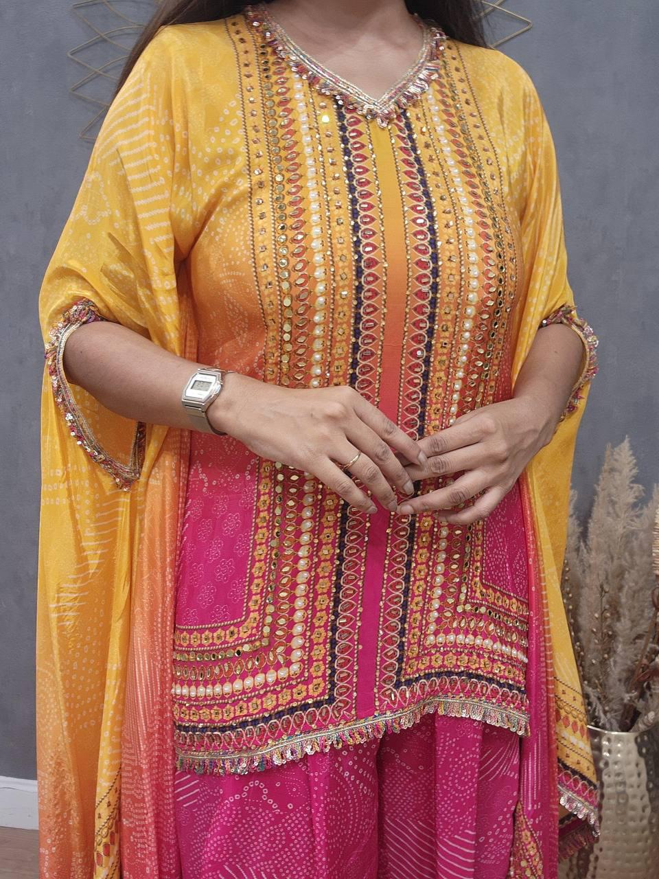 Festive Kaftan Dhoti Unique Outfit