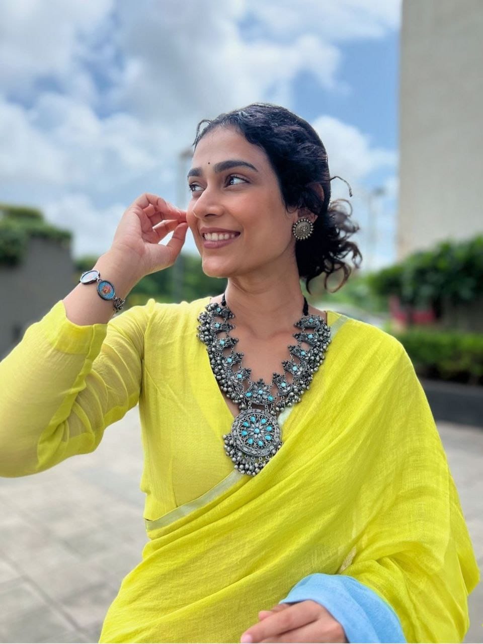 Vibrant Sunny Days Summer Saree
