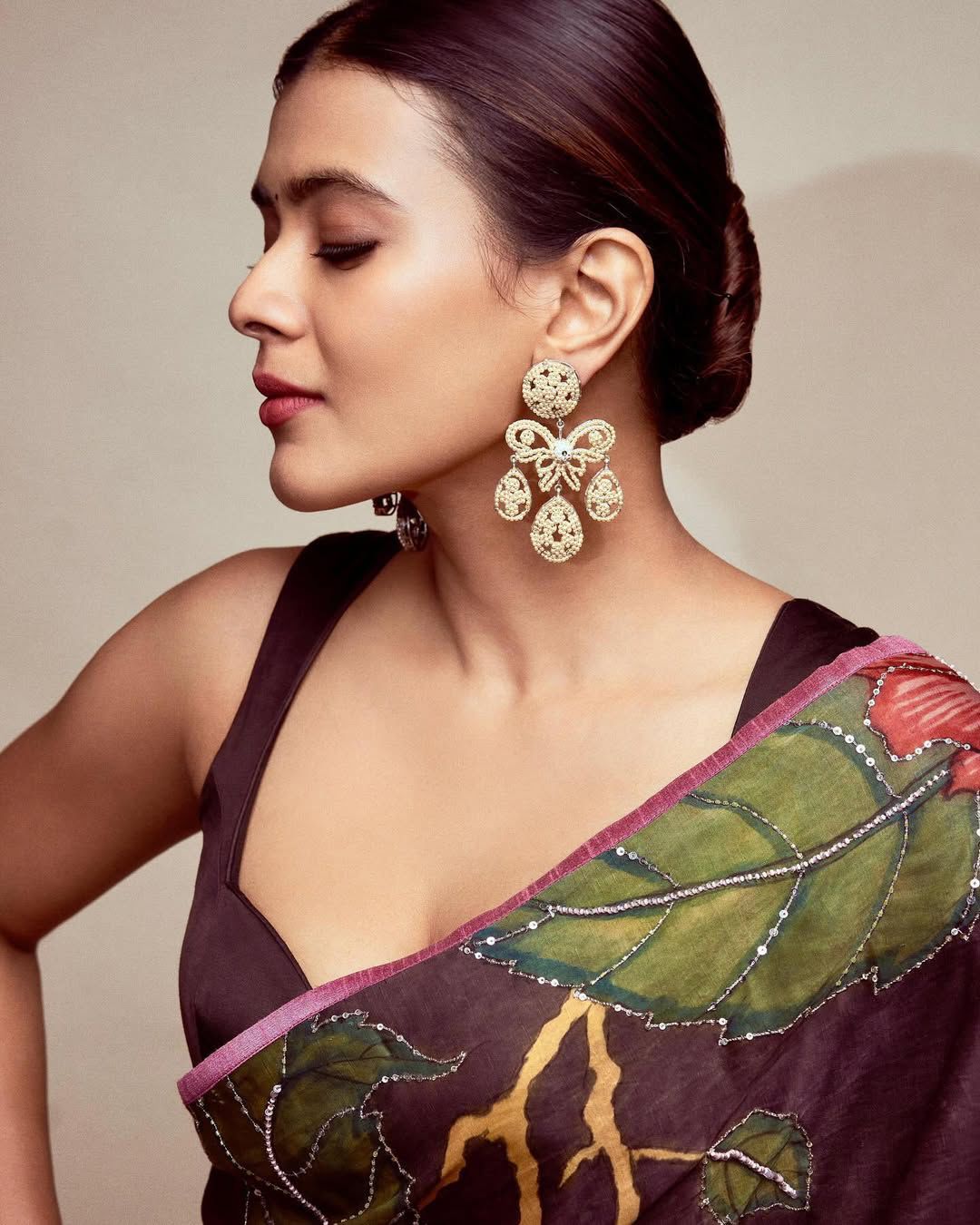 Kalamkari Premium Black HandWork Saree