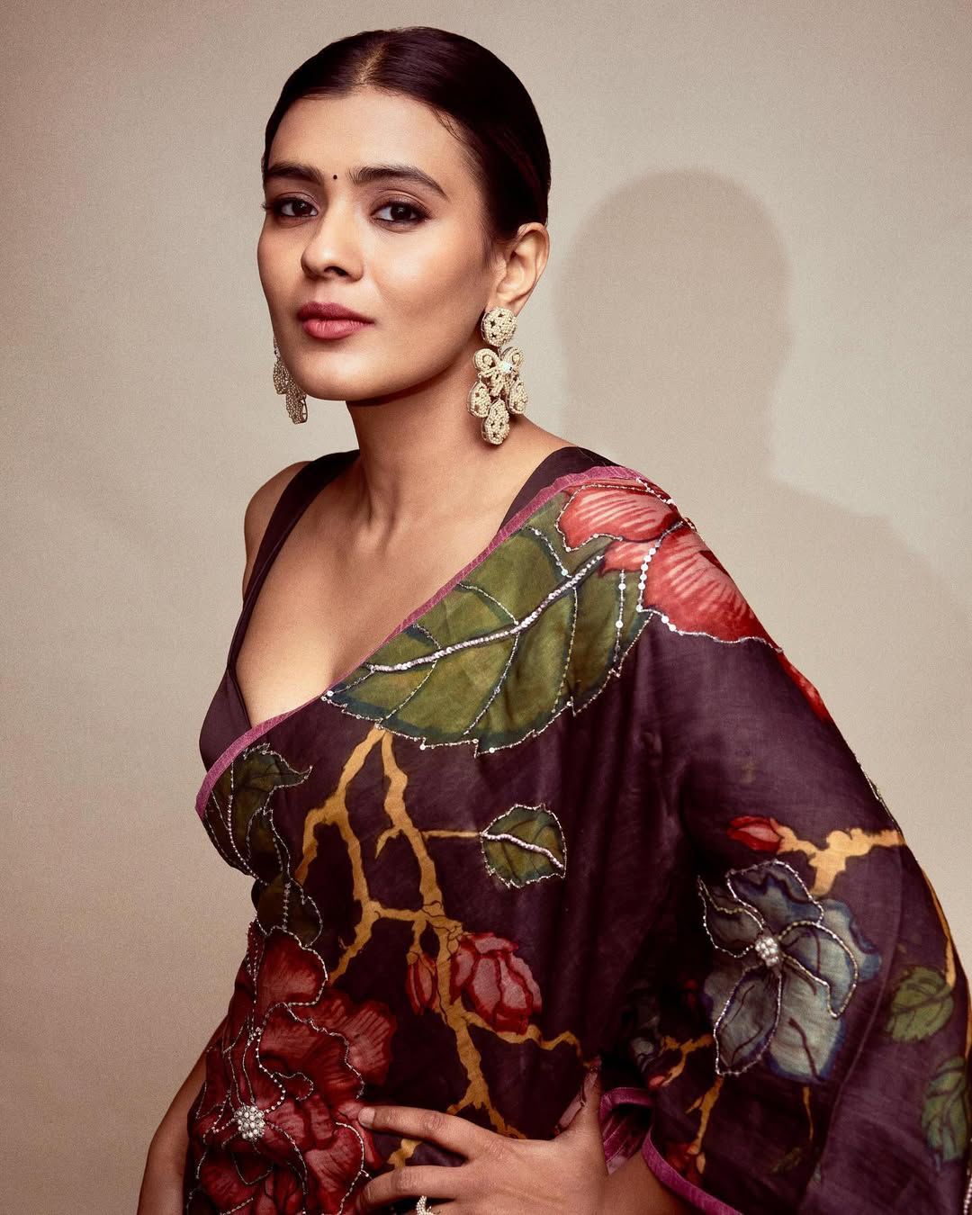 Kalamkari Premium Black HandWork Saree