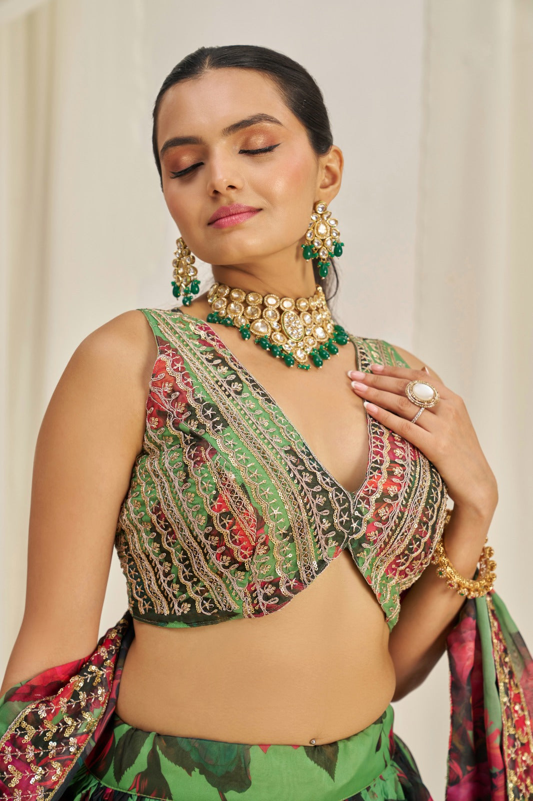 Luxury Feel Organza Lehanga